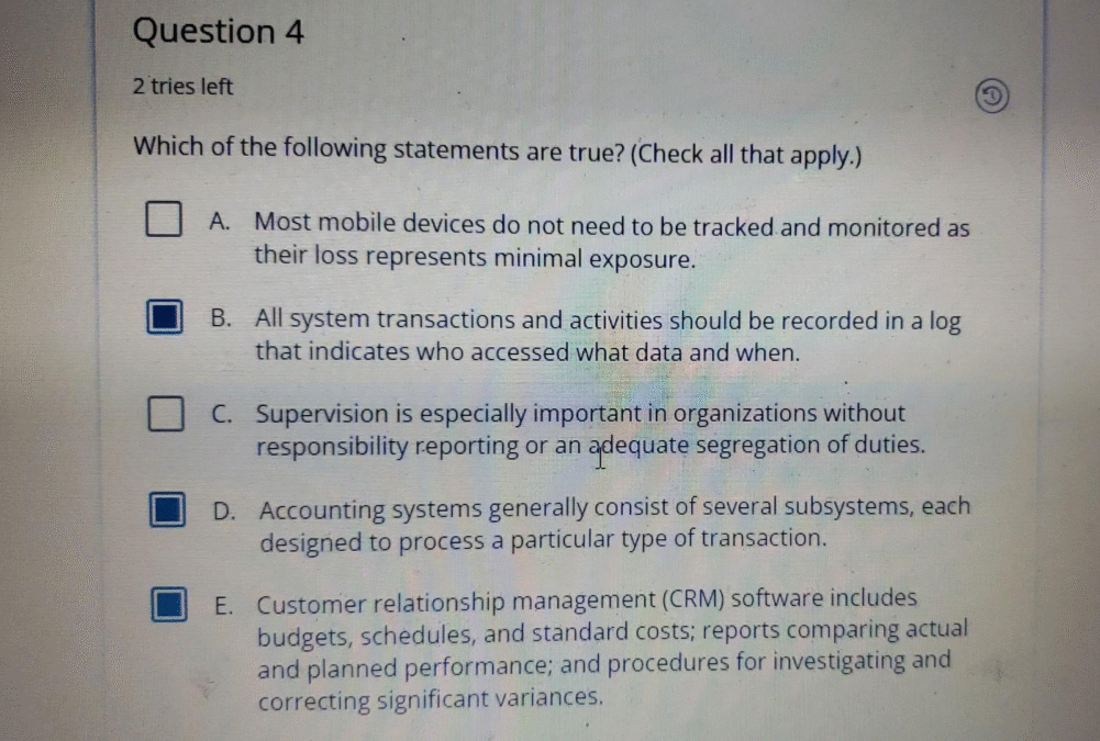 
Which of the Following Statements is True